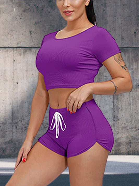 Women's 2 Peice Athletic Shorts Set